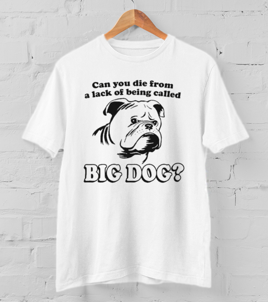 Can You Die From A Lack Of Being Called Big Dog Bulldog T-Shirt