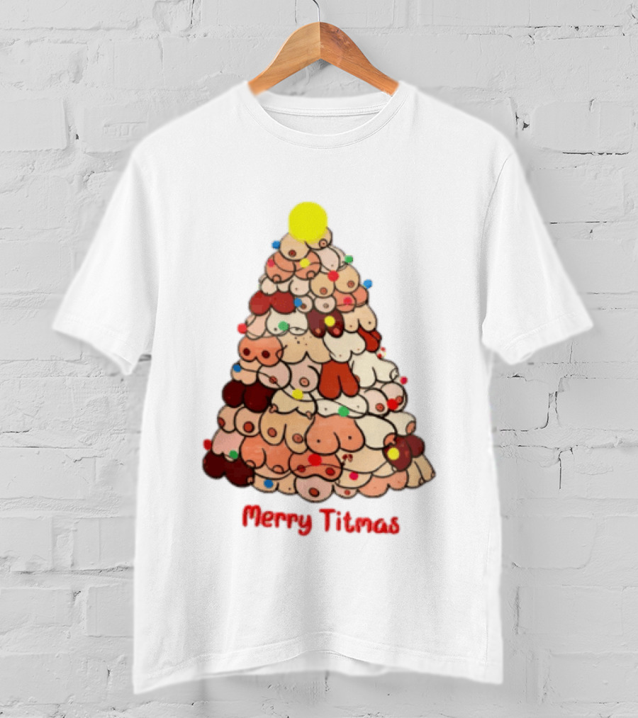 Merry Titmas Christmas Tree Fun Festive T-Shirt