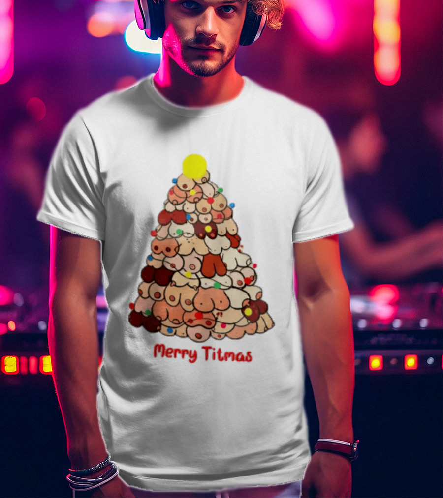 Merry Titmas Christmas Tree Fun Festive T-Shirt