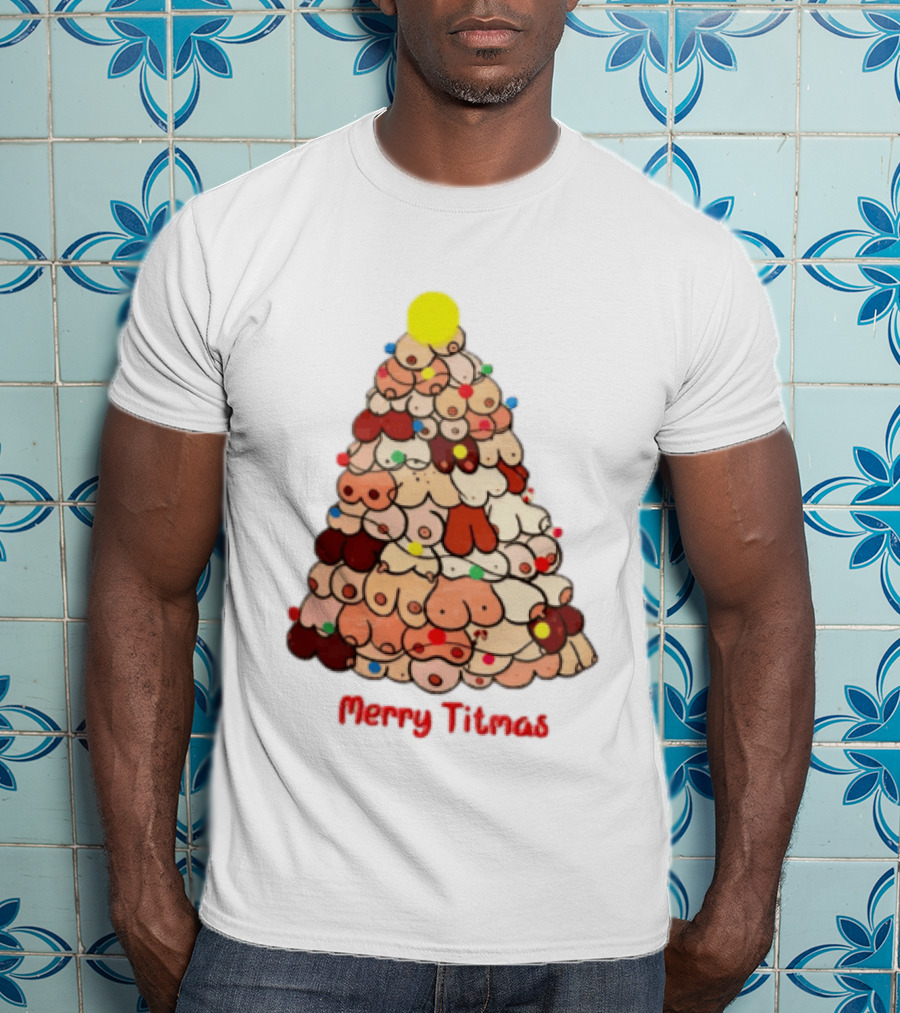 Merry Titmas Christmas Tree Fun Festive T-Shirt