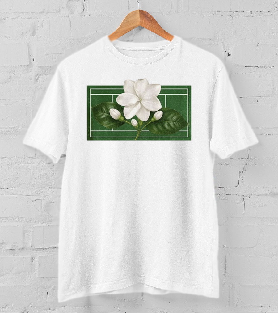 Colors Alex Eala Sampaguita Bloom Tennis 2026 White Flower Green Court T-Shirt