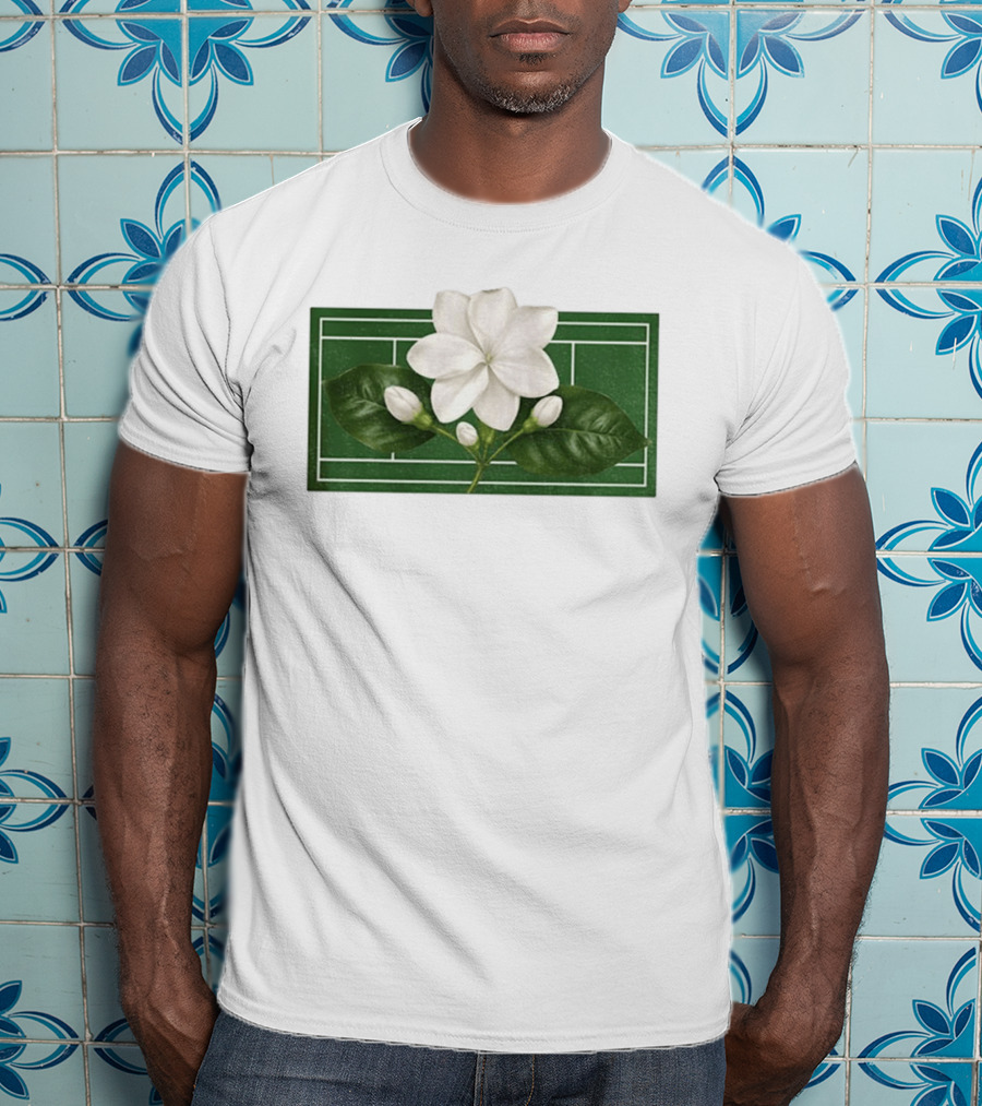 Colors Alex Eala Sampaguita Bloom Tennis 2026 White Flower Green Court T-Shirt