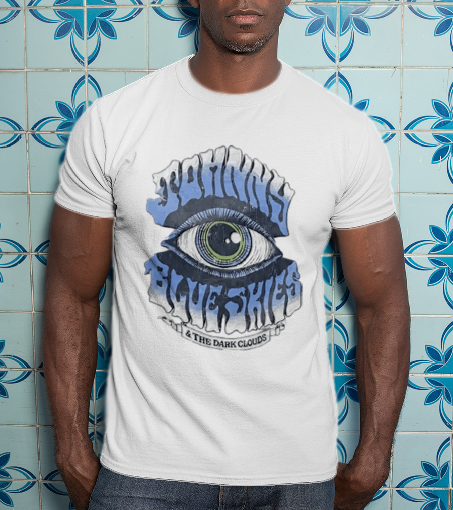 Johnny Blue Skies The Dark Clouds Large Human Eye Iris T-Shirt