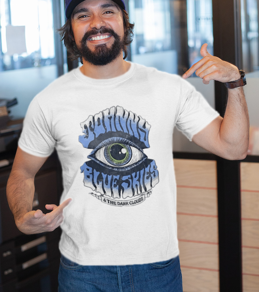 Johnny Blue Skies The Dark Clouds Large Human Eye Iris T-Shirt