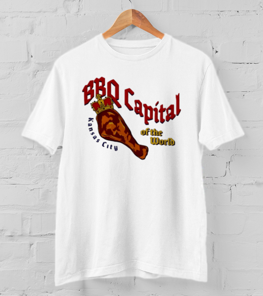Kansas City BBQ Capital Of The World Leg With Crown T-Shirt
