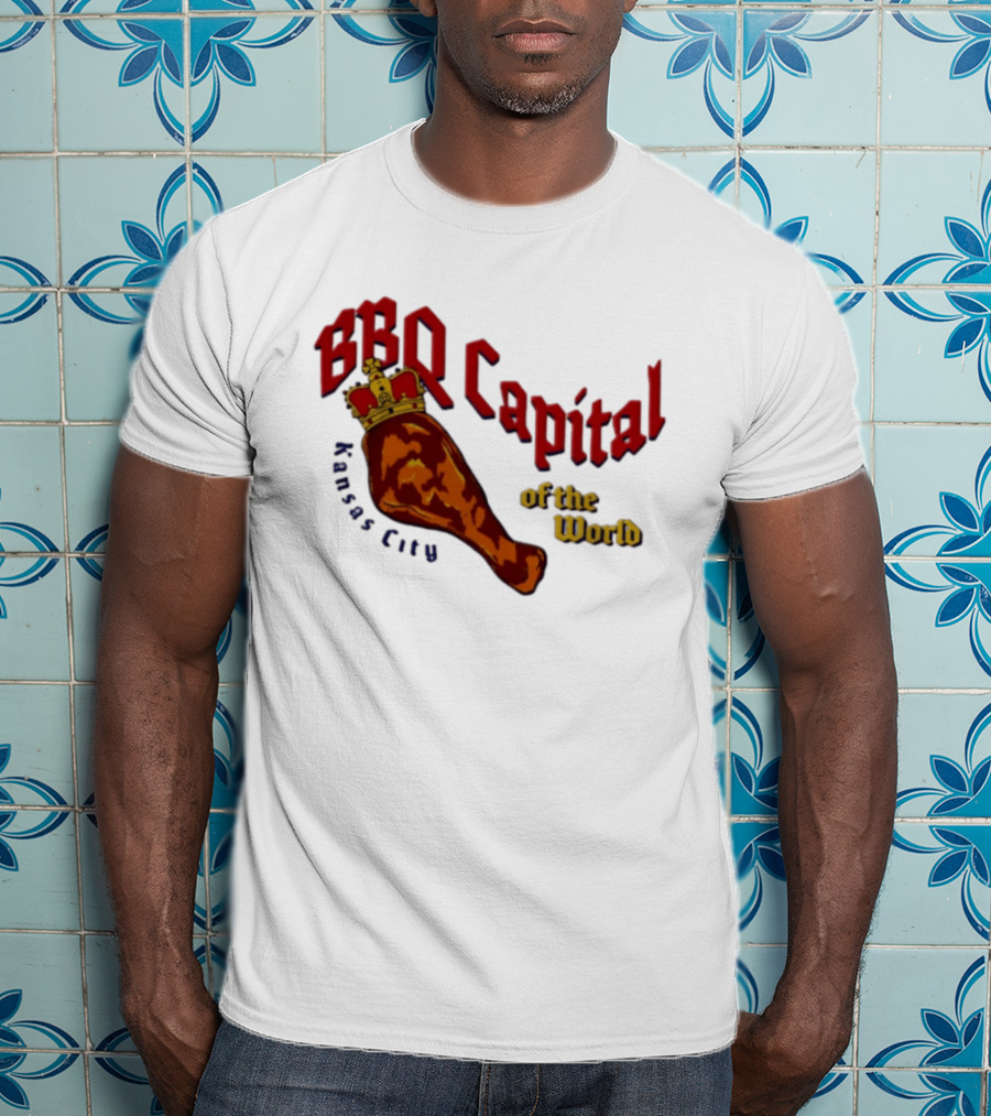 Kansas City BBQ Capital Of The World Leg With Crown T-Shirt