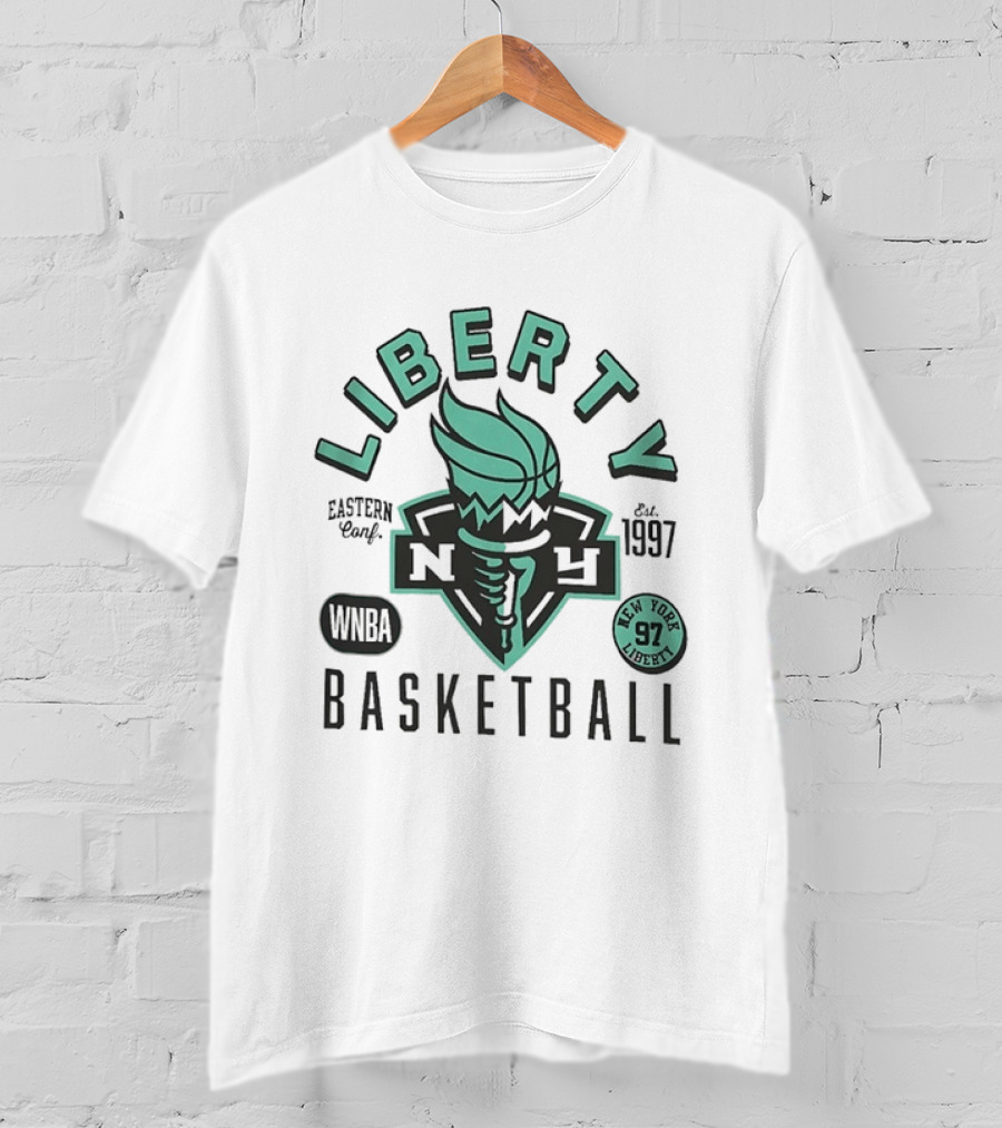 New York Liberty WNBA Basketball Eastern Conf Est 1997 97 T-Shirt