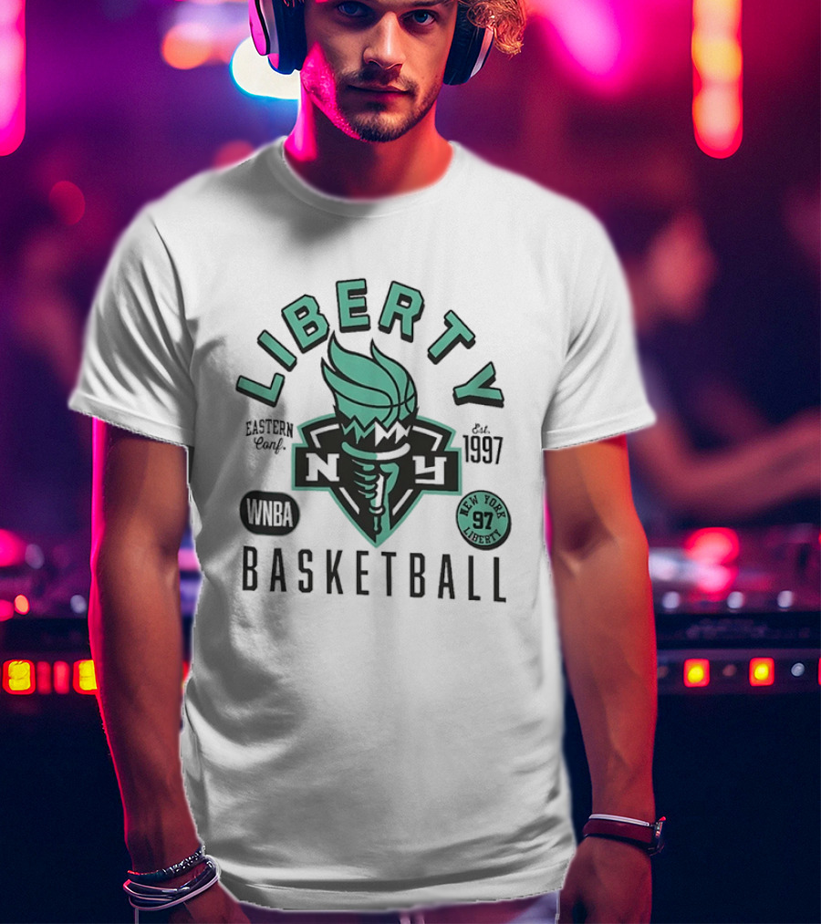 New York Liberty WNBA Basketball Eastern Conf Est 1997 97 T-Shirt