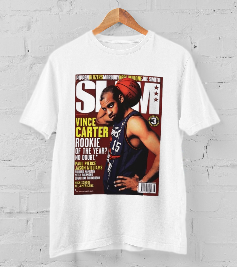 Vince Carter Slam Magazine Rookie Of The Year No Doubt Basketball Paul Pierce Jason Williams T-Shirt