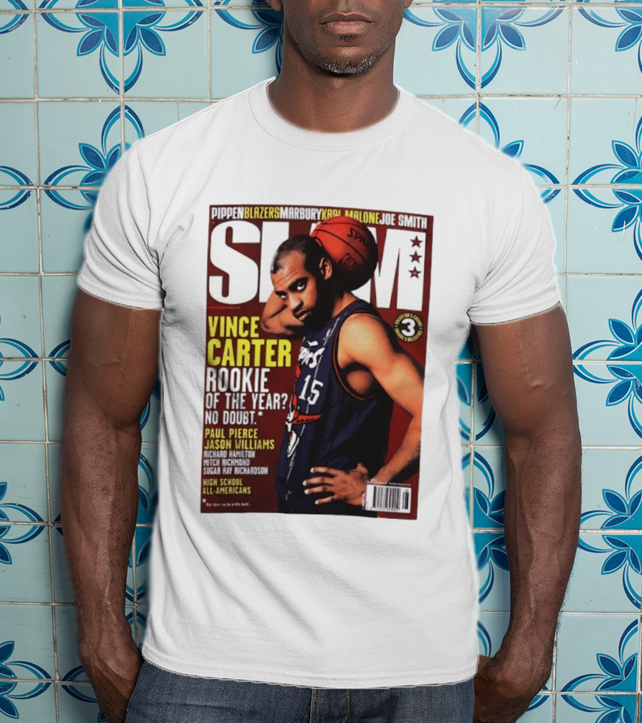 Vince Carter Slam Magazine Rookie Of The Year No Doubt Basketball Paul Pierce Jason Williams T-Shirt
