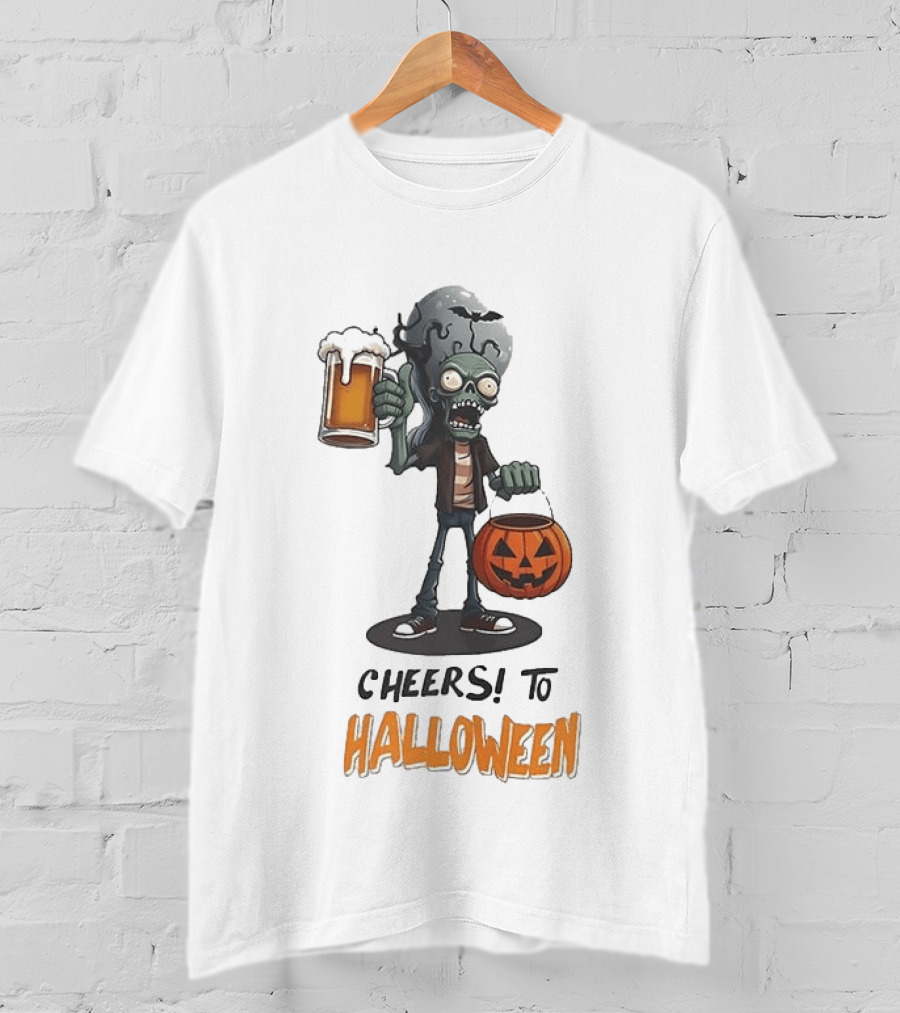 Zombie Cheers Halloween 2026 Pumpkin Beer T-Shirt