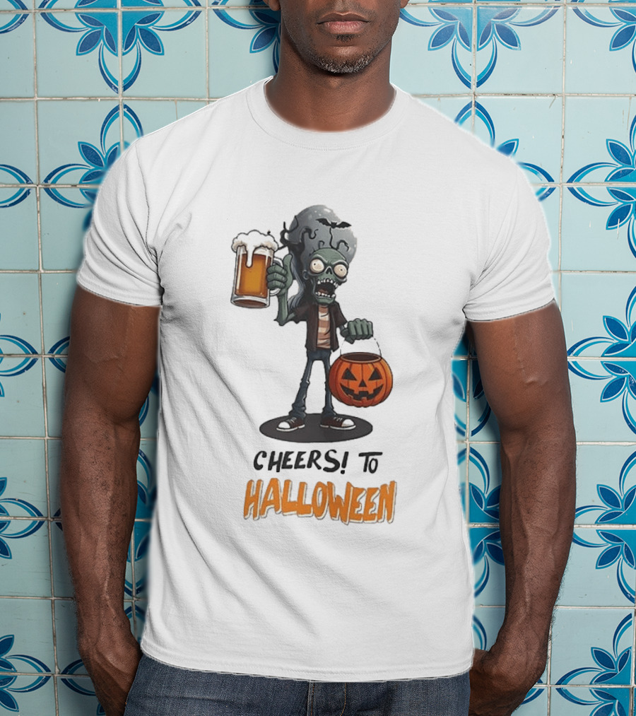 Zombie Cheers Halloween 2026 Pumpkin Beer T-Shirt