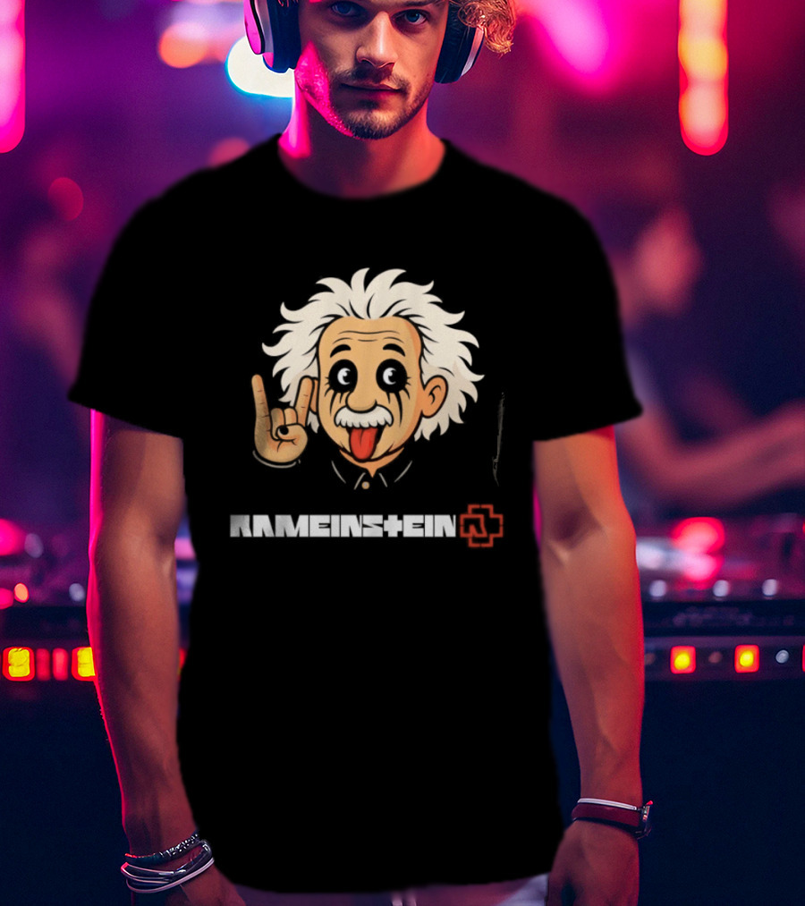 Rammstein Einstein Rock Metal Mashup Iconic Fusion T-Shirt