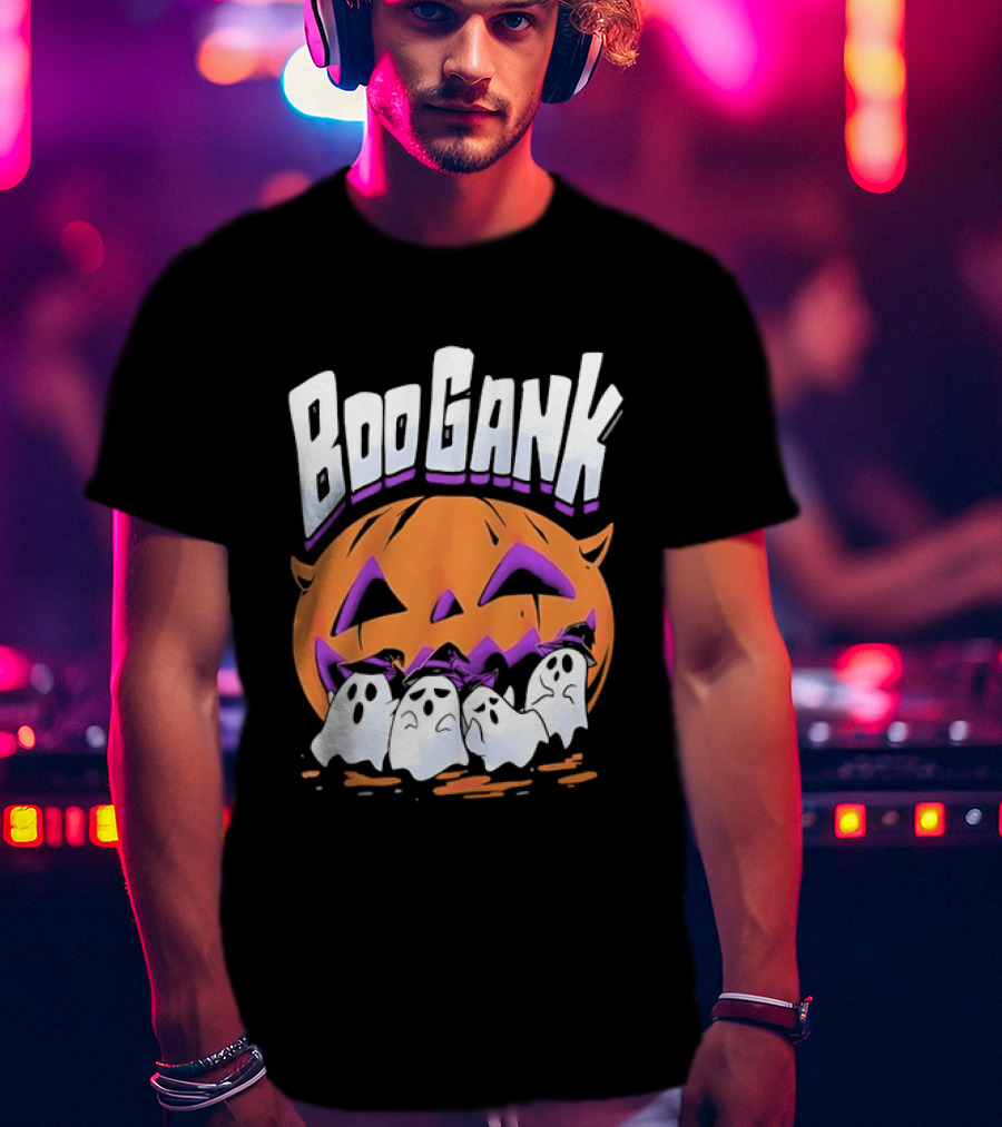 Boo Gank Halloween Pumpkin Ghosts Spooky T-Shirt
