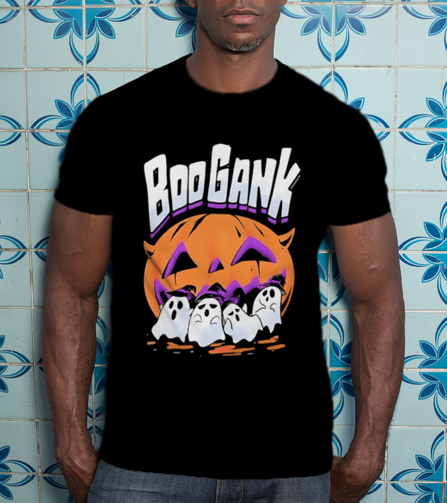 Boo Gank Halloween Pumpkin Ghosts Spooky T-Shirt