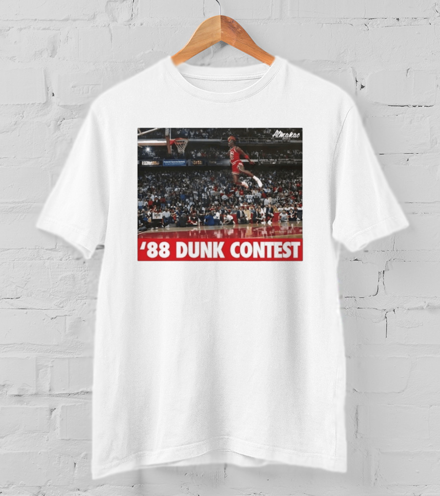 Michael Jordan 1988 Dunk Contest Chicago Bulls Almako Basketball NBA Legend T-Shirt
