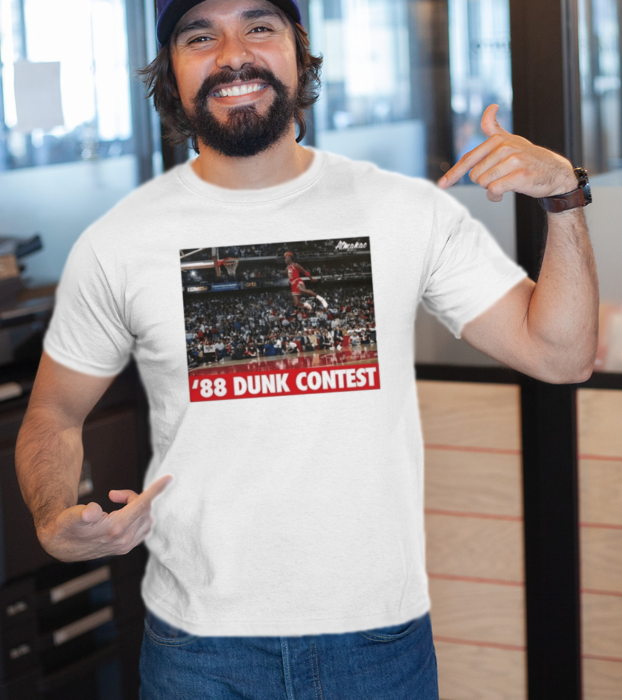 Michael Jordan 1988 Dunk Contest Chicago Bulls Almako Basketball NBA Legend T-Shirt
