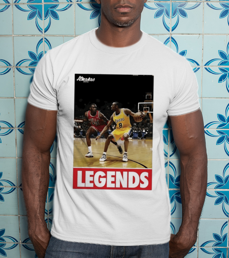 Michael Jordan Vs Kobe Bryant Legends Chicago Bulls Lakers T-Shirt