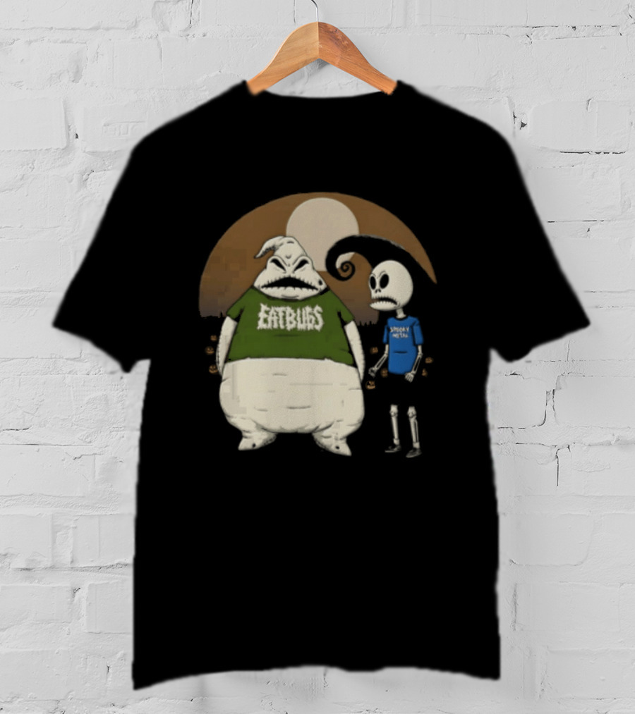 Oogie Boogie Jack Skellington Eat Bugs Spooky Vibes The Nightmare Before Christmas Halloween T-Shirt