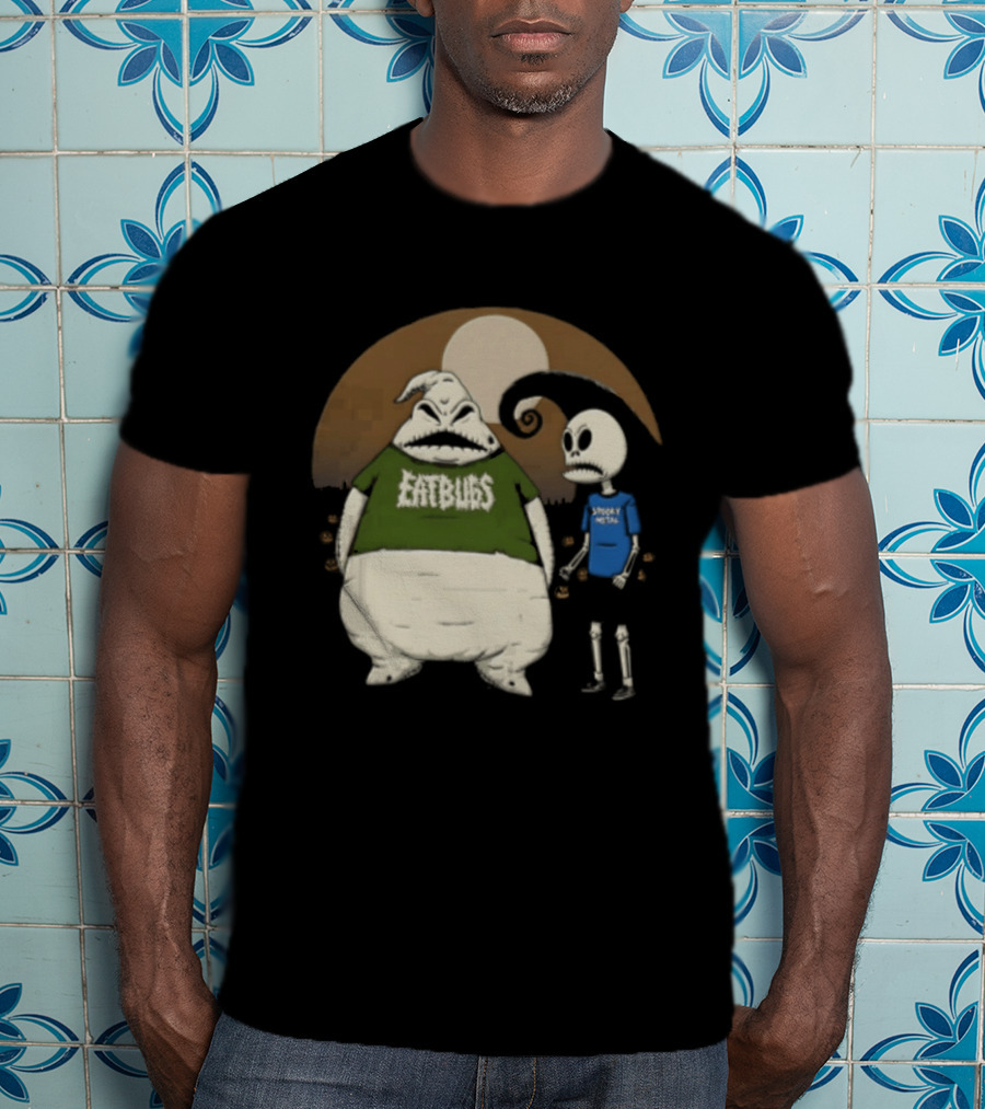 Oogie Boogie Jack Skellington Eat Bugs Spooky Vibes The Nightmare Before Christmas Halloween T-Shirt