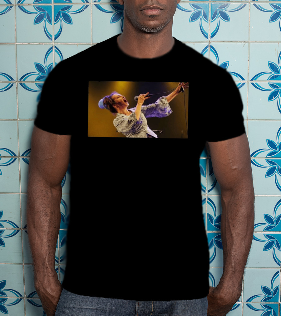Catherine Ringer Iconic French Pop Performance Dynamic Stage Presence T-Shirt