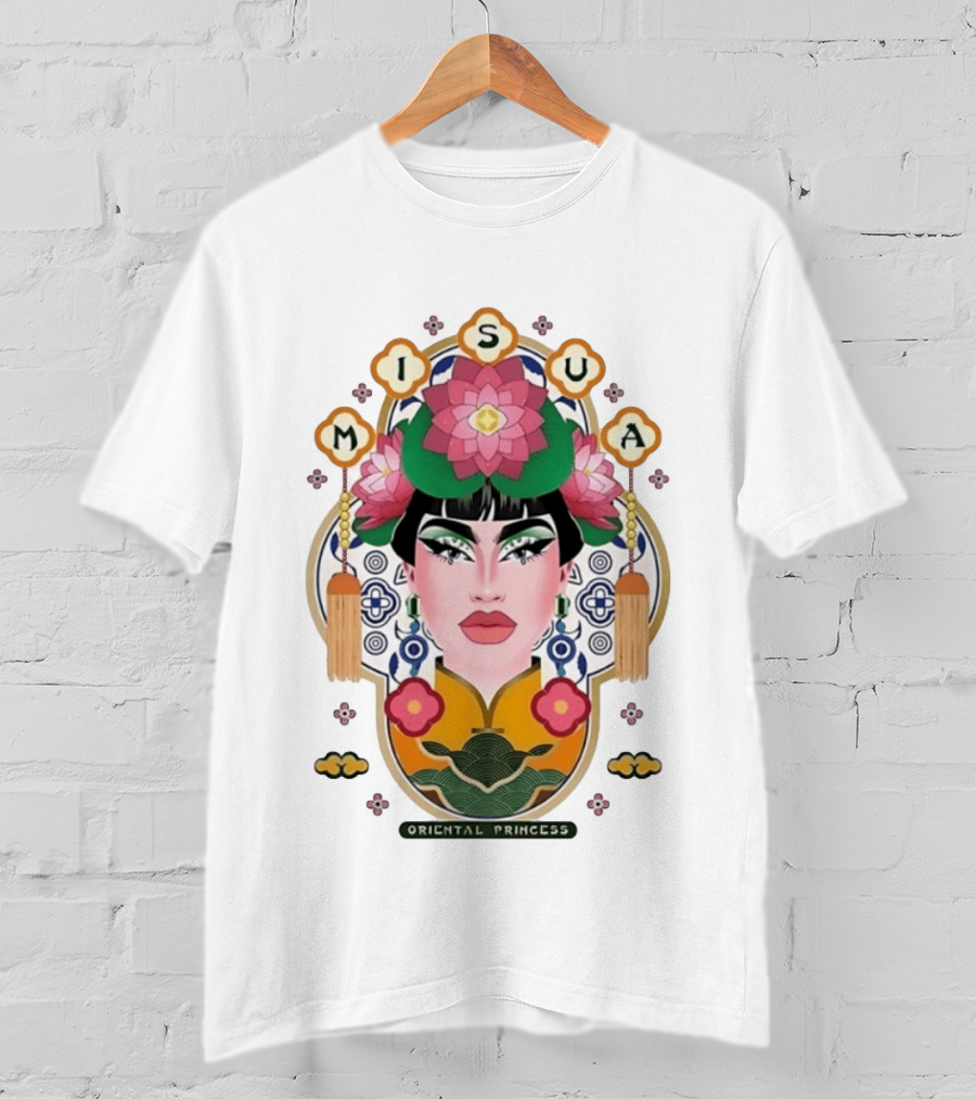 Misua Oriental Princess Asian Lotus Flower T-Shirt