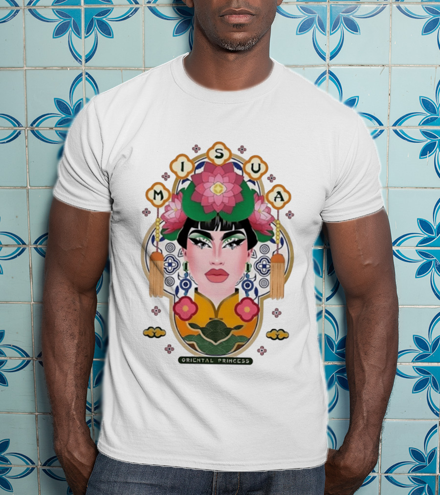 Misua Oriental Princess Asian Lotus Flower T-Shirt