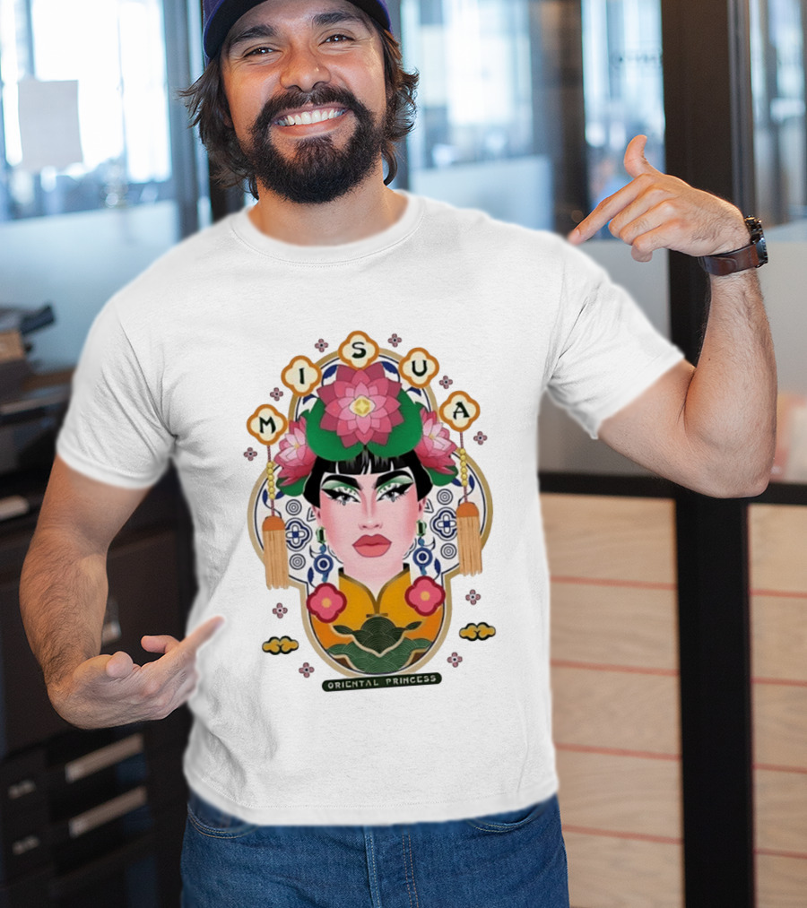 Misua Oriental Princess Asian Lotus Flower T-Shirt