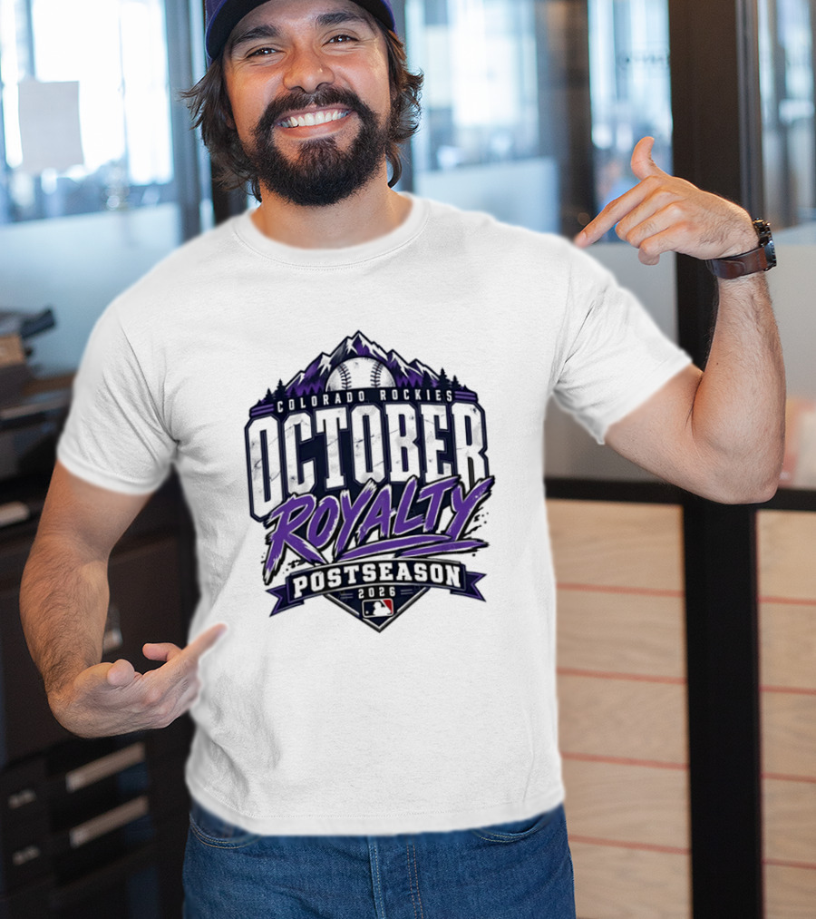 Colorado Rockies October Royalty Postseason Baseball 2026 T-Shirt