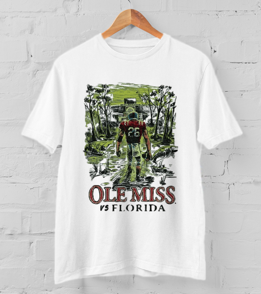 Ole Miss Vs Florida 2026 Game Day Football Player T-Shirt