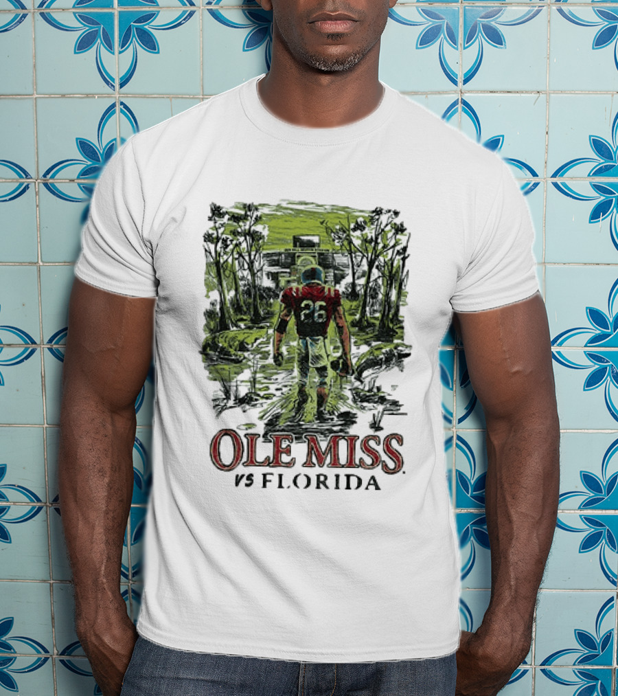 Ole Miss Vs Florida 2026 Game Day Football Player T-Shirt