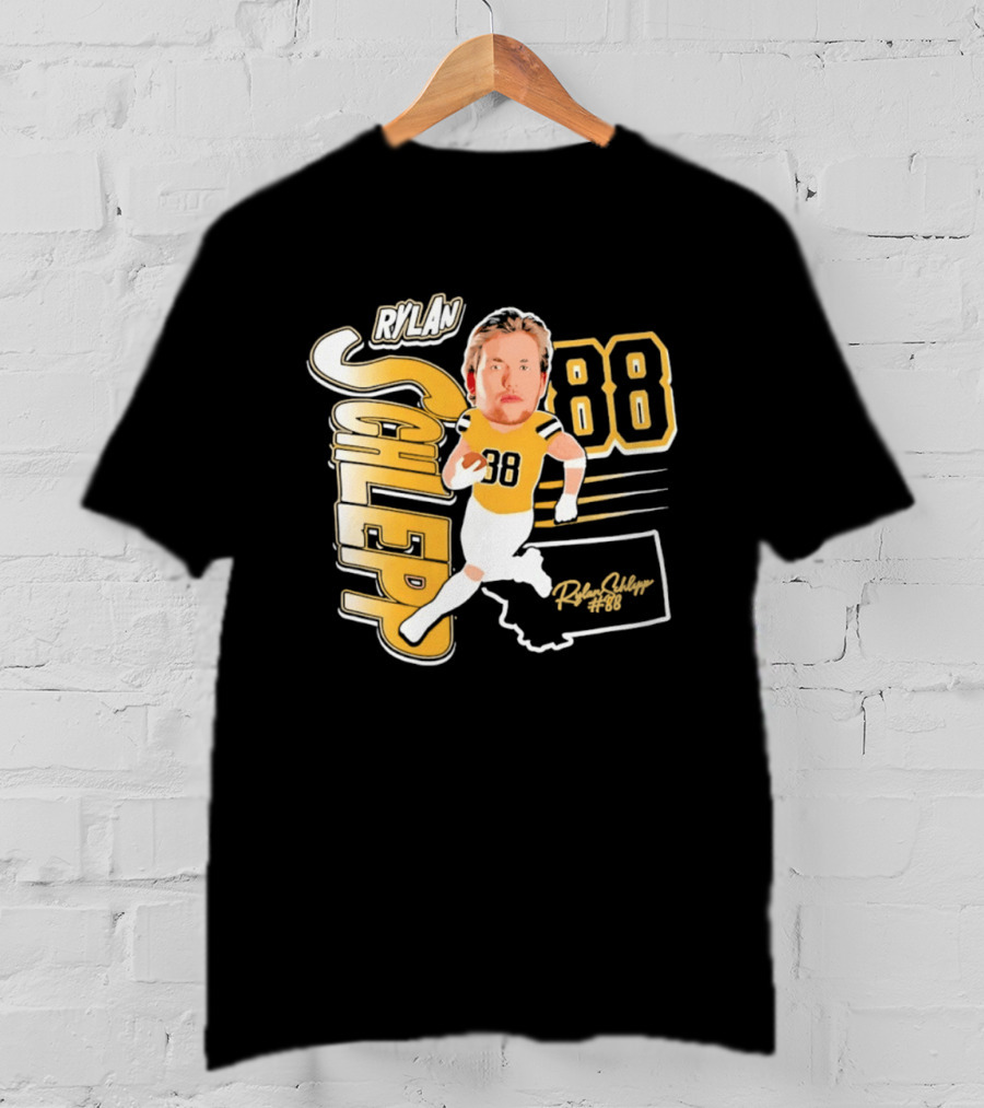 Rylan Schlepp 88 Montana Football Player Caricature T-Shirt