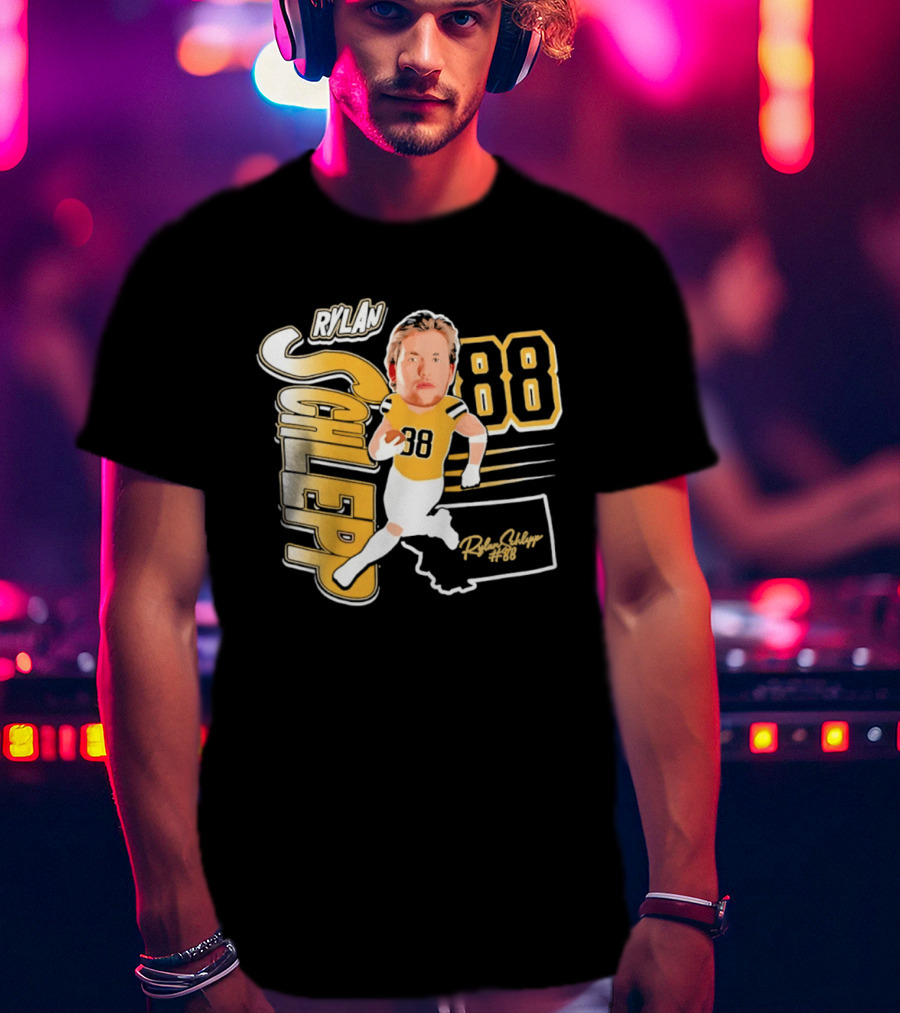 Rylan Schlepp 88 Montana Football Player Caricature T-Shirt