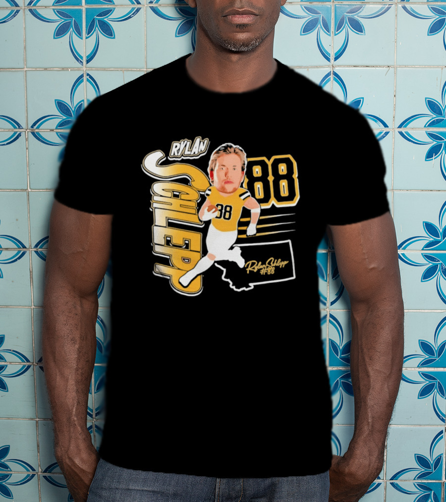 Rylan Schlepp 88 Montana Football Player Caricature T-Shirt