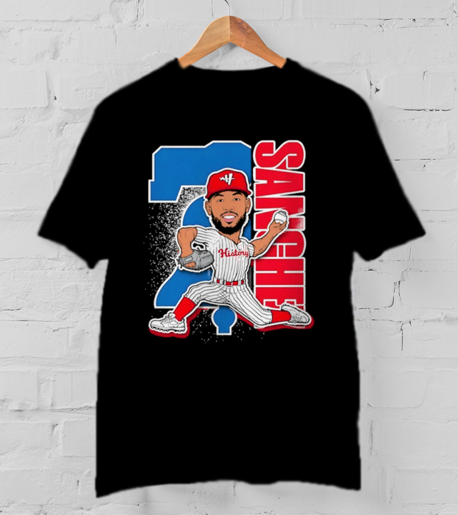 Sixto Sanchez 21 History Philadelphia Phillies Pitcher T-Shirt