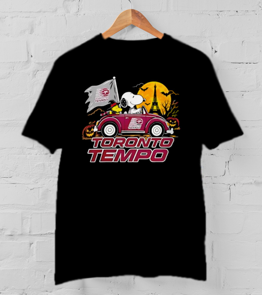 Toronto Tempo Snoopy Woodstock Halloween Car Adventure T-Shirt