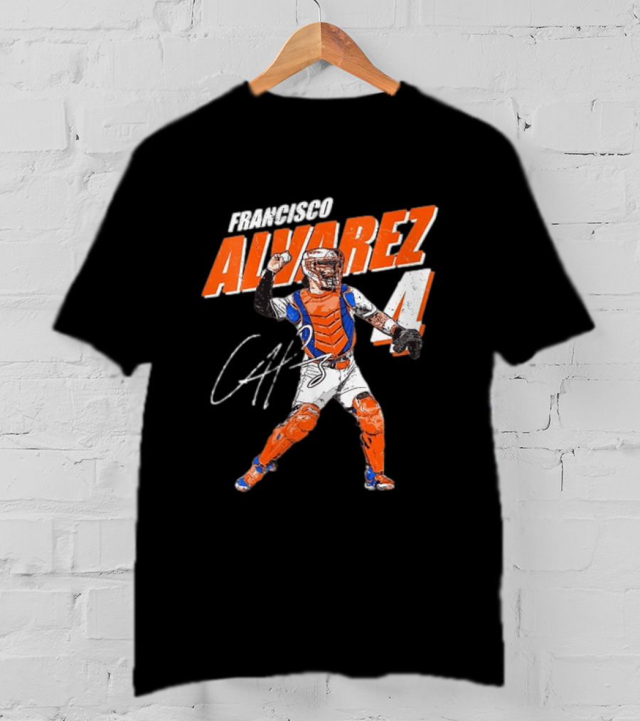 Francisco Alvarez New York Mets Number 4 Catcher T-Shirt