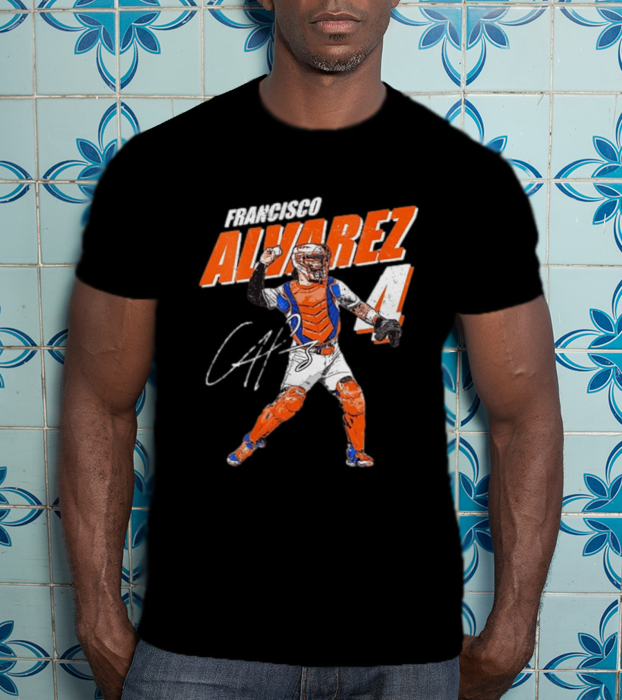 Francisco Alvarez New York Mets Number 4 Catcher T-Shirt