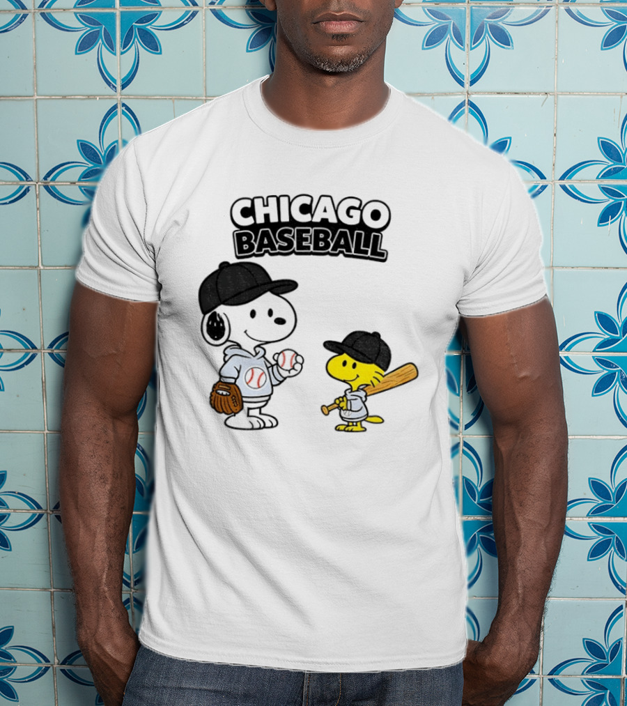 Chicago Baseball Snoopy Woodstock White Sox Peanuts MLB T-Shirt