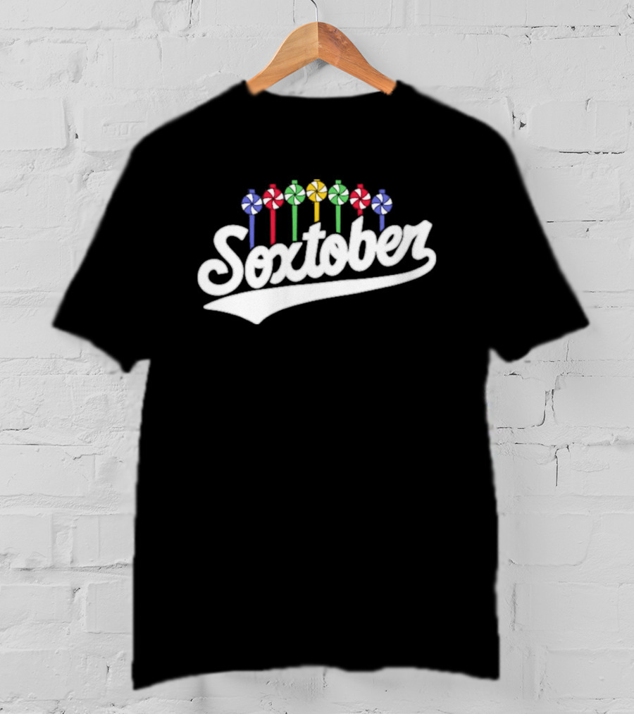 Colorful Pinwheel Soxtober Celebration 2023 T-Shirt