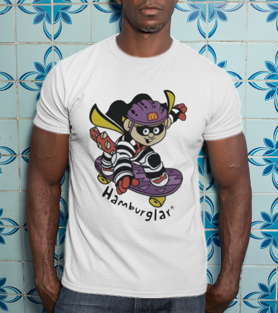 Hamburglar McDonald's Purple Skateboard Helmet T-Shirt