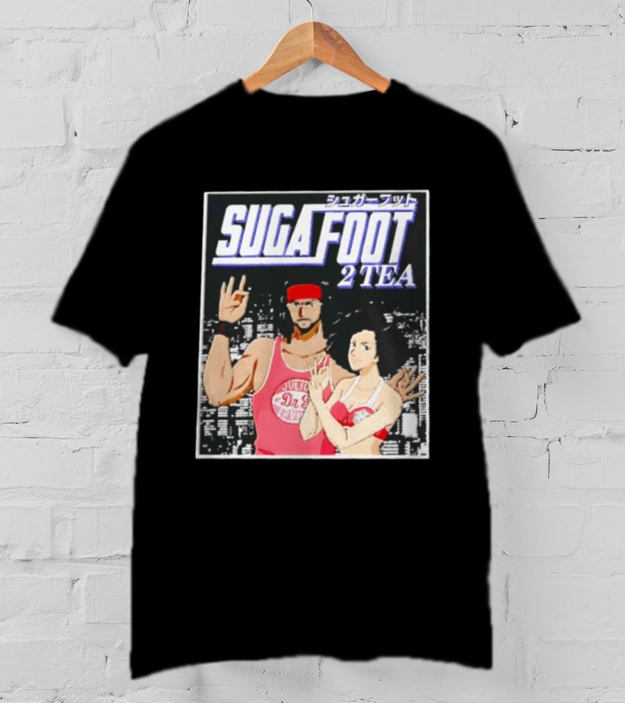 Sugafoot 2 Tea Japanese Text S And Headbands Retro Look T-Shirt