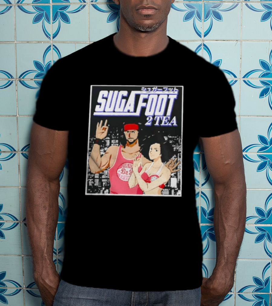 Sugafoot 2 Tea Japanese Text S And Headbands Retro Look T-Shirt