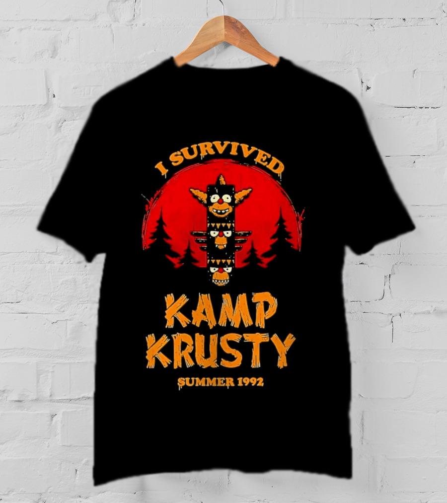 I Survived Kamp Krusty Summer 1992 Nostalgic Cartoon Adventure T-Shirt