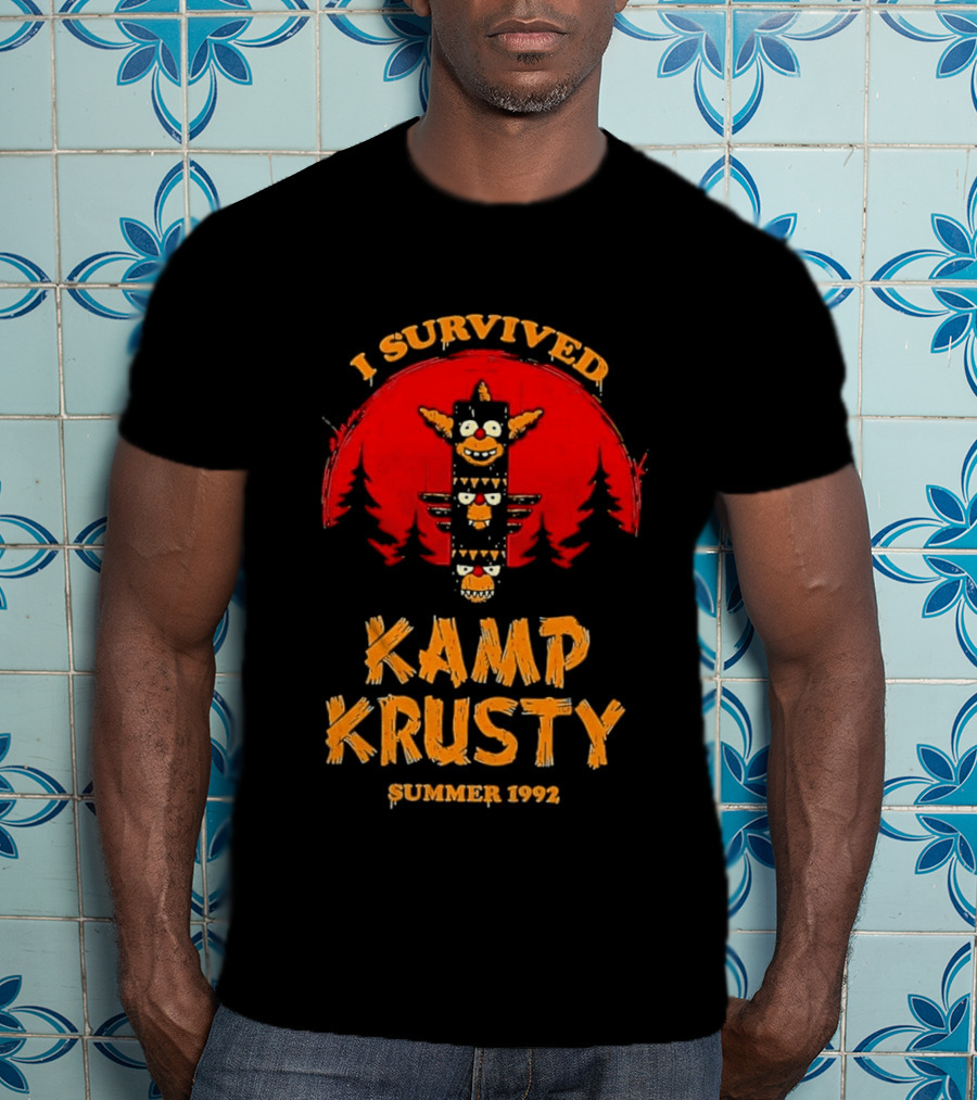 I Survived Kamp Krusty Summer 1992 Nostalgic Cartoon Adventure T-Shirt