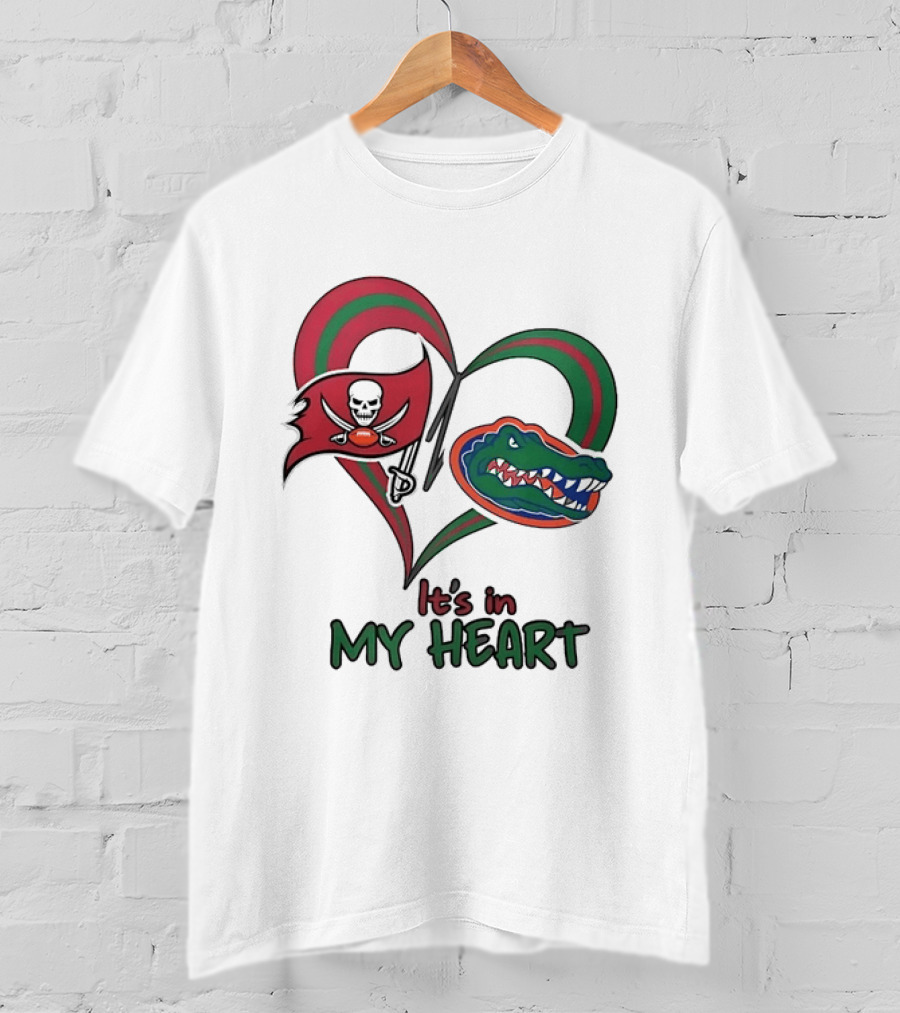 Tampa Bay Buccaneers Florida Gators It's In My Heart T-Shirt