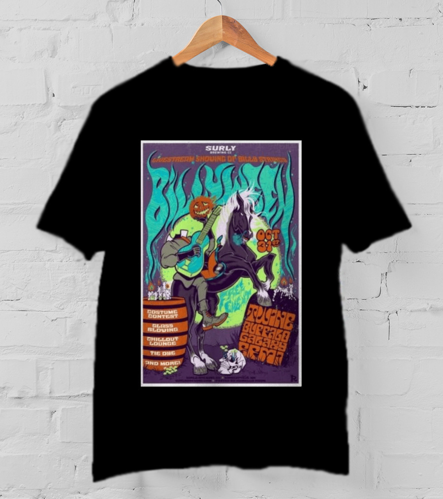 Surly Brewing Co Livestream Billy Strings Halloween Event 10.31.2026 Toucan Buffalo Galaxy Barn T-Shirt
