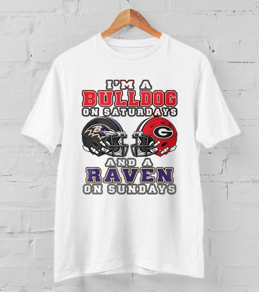 I'm A Bulldog On Saturdays And A Raven On Sundays Sports Team Pride T-Shirt