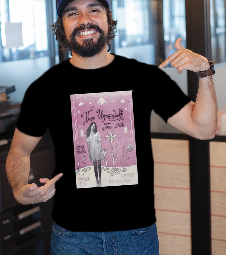 The Unraveled Tour Olivia Rodrigo 2026 Hartford Show September 26 XL Center Floral T-Shirt