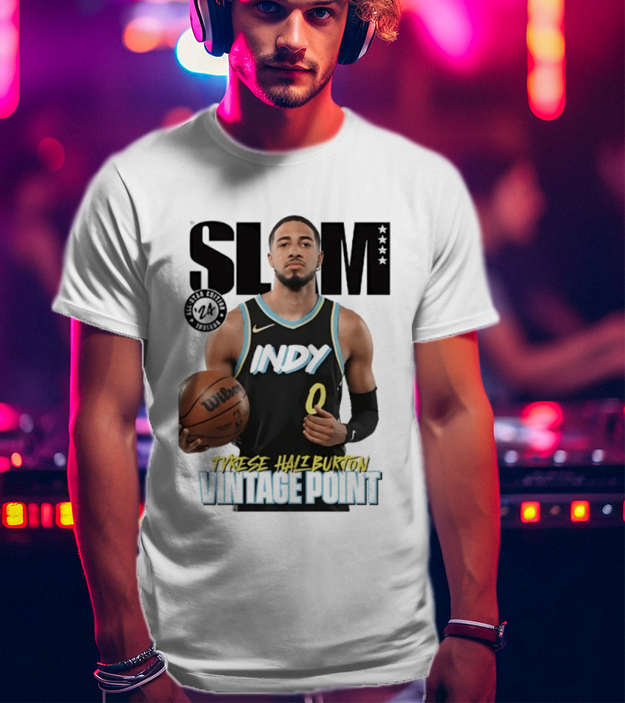 SLAM Magazine Tyrese Haliburton Indy Vintage Point T-Shirt